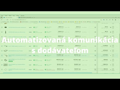 Automatizovaná komunikácia s dodávateľmi